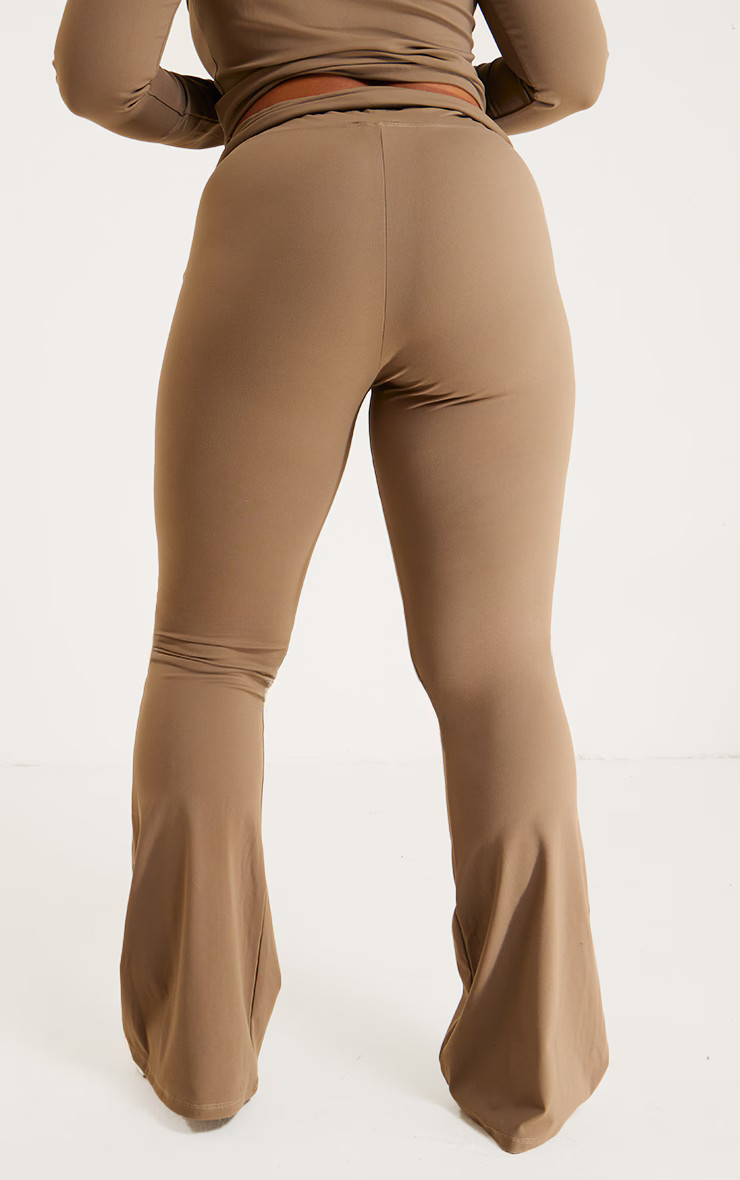 Plus Chocolate Snatched Sculpt Foldover Pants | PrettyLittleThing US