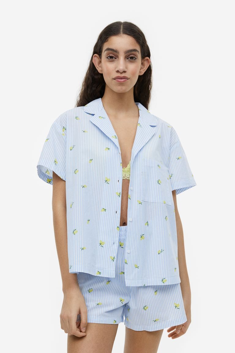 Pyjama shirt and shorts | H&M (UK, MY, IN, SG, PH, TW, HK)
