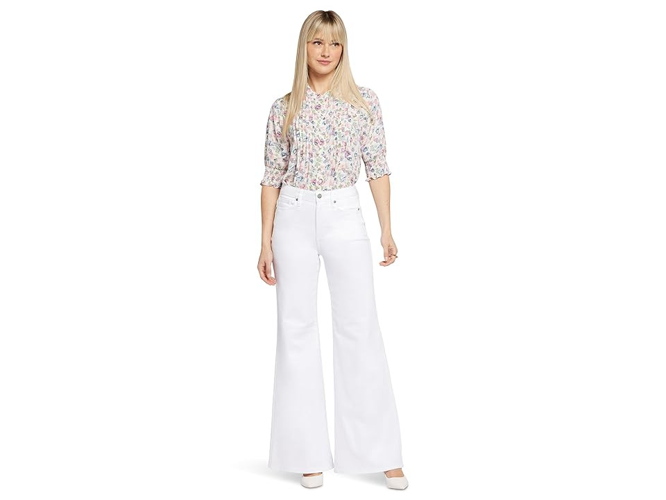 NYDJ Mia Palazzo in Optic White Women's Jeans Optic White : 4, Cotton/Denim/Elastane | Zappos