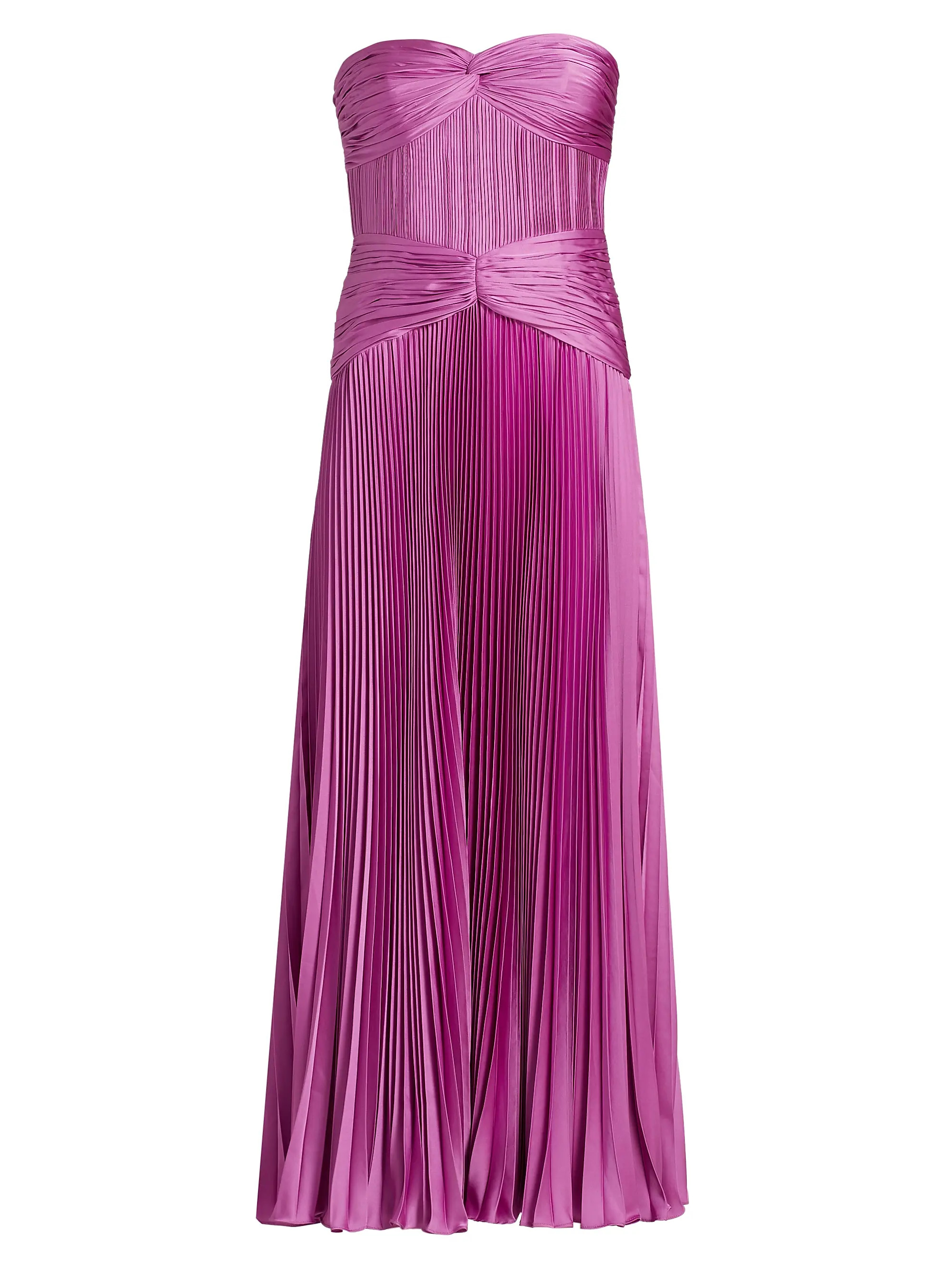 Del Pleated Strapless Gown | Saks Fifth Avenue