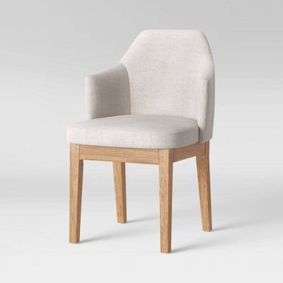 Kinston Curved Back Upholstered Dining Chair Linen - Threshold™ | Target
