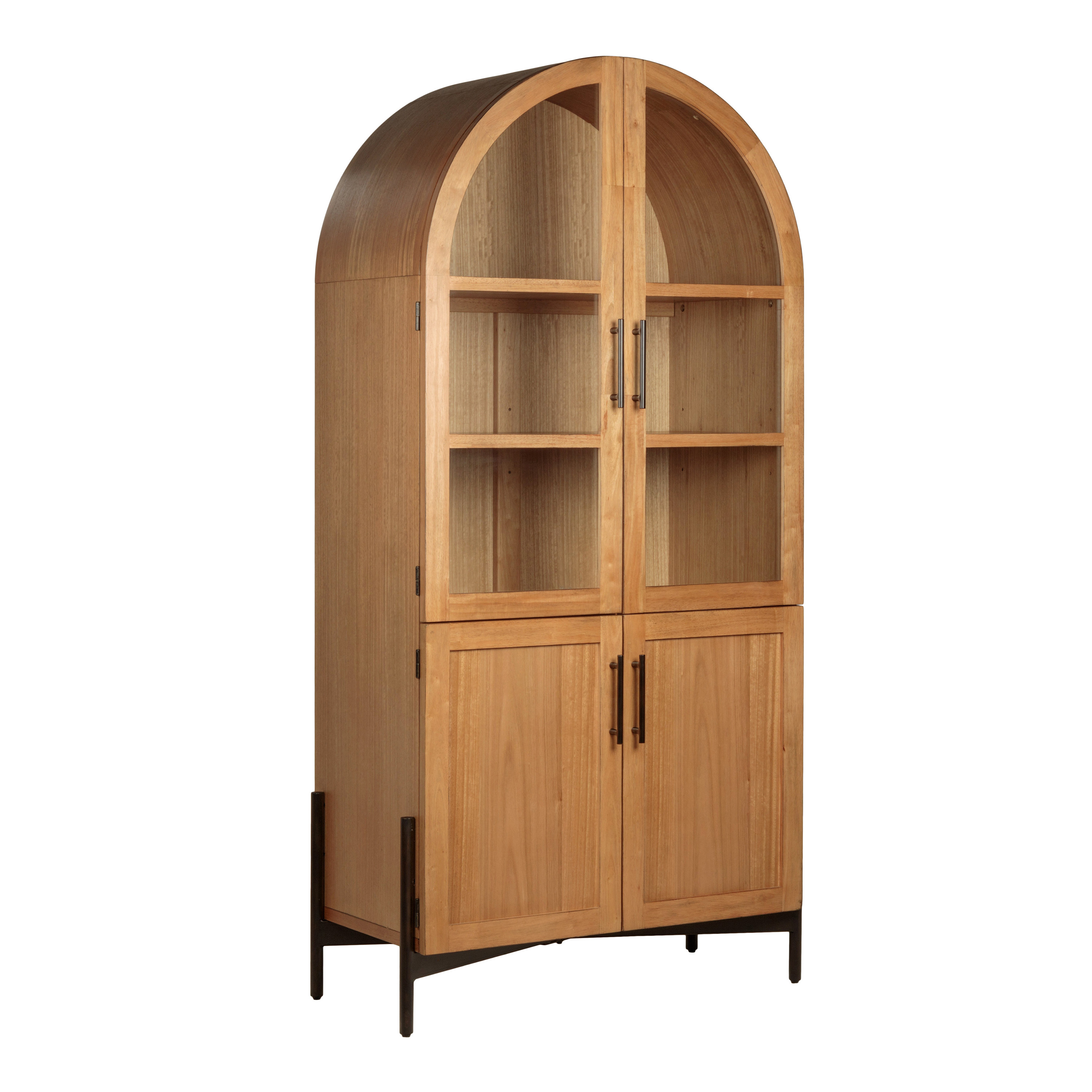 Amira Wood and Metal Arch Display Cabinet | World Market