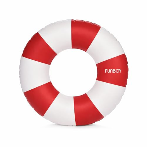 FUNBOY Vintage Red Stripe Inflatable Kids Pool Float Tube 34" | Pool Floats for Kids |Inner Tube Swimming Pool Toys Swim Rings | Swimming Pool Accessories & Pool Lounger Float for Pool Party & Summer | Amazon (US)