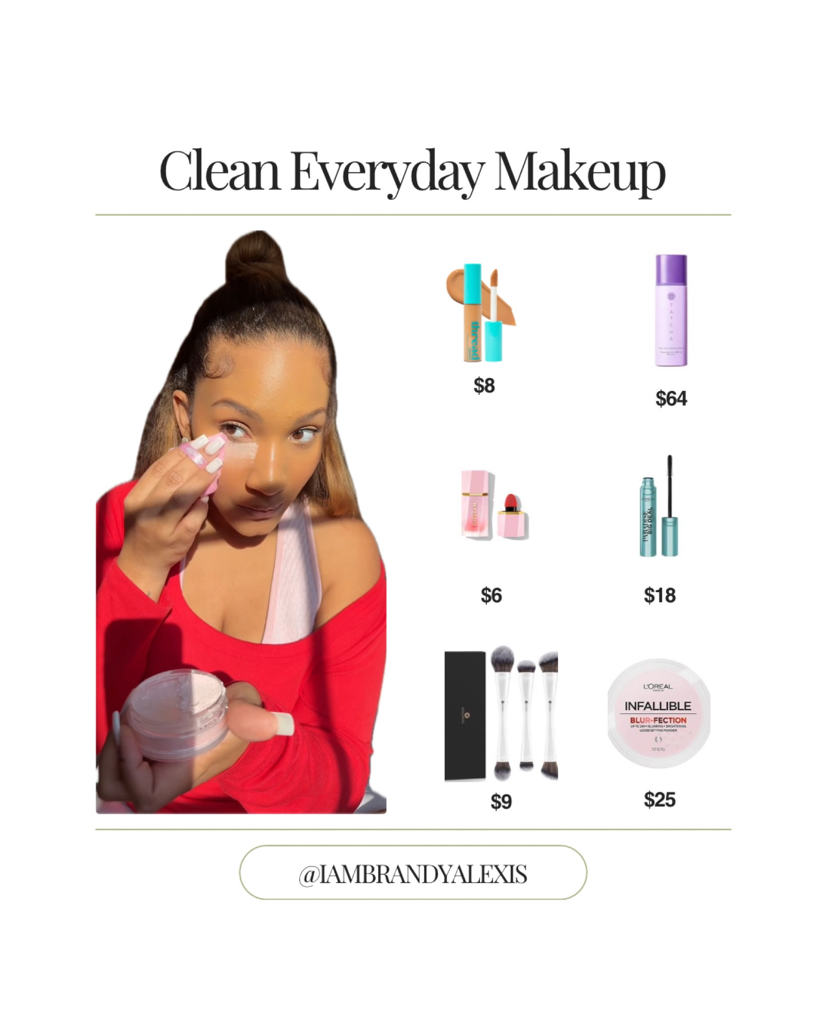 My current goto products for a clean everyday look 🫶🏽
#makeup

#LTKStyleTip #LTKFindsUnder50