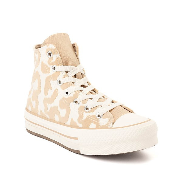 Converse Chuck Taylor All Star Lift Lavish Leopard High-Top Sneaker - Big Kid - Egret / Warm Quar... | Journeys