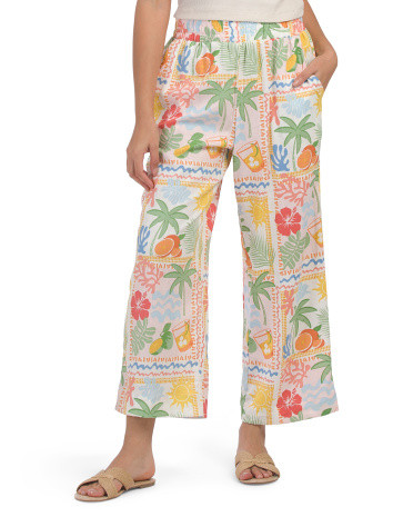 Linen Blend Wide Leg Pants | TJ Maxx