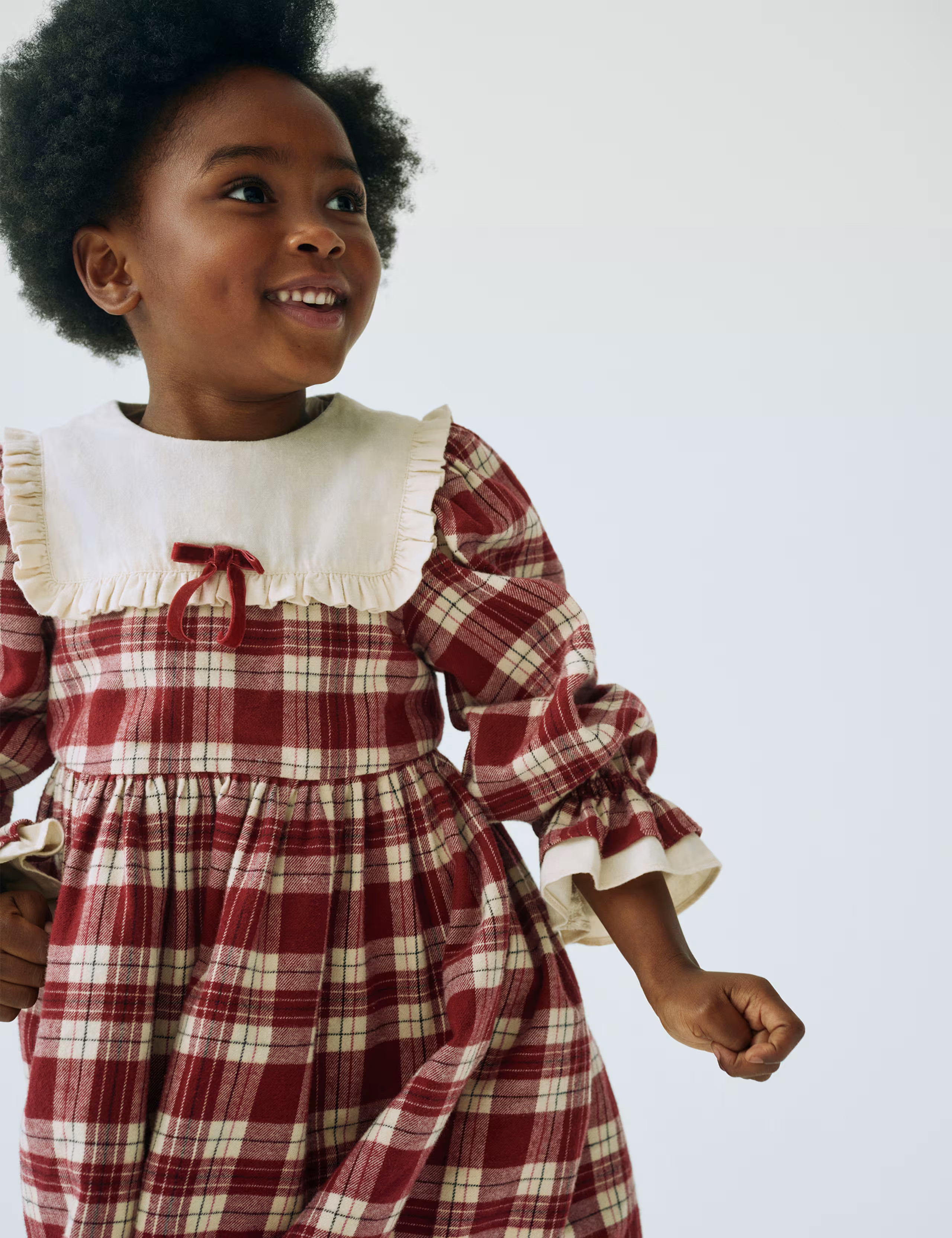 Cotton Rich Checked Party Dress & Tights Set (1-10 Yrs) | Marks & Spencer (UK)