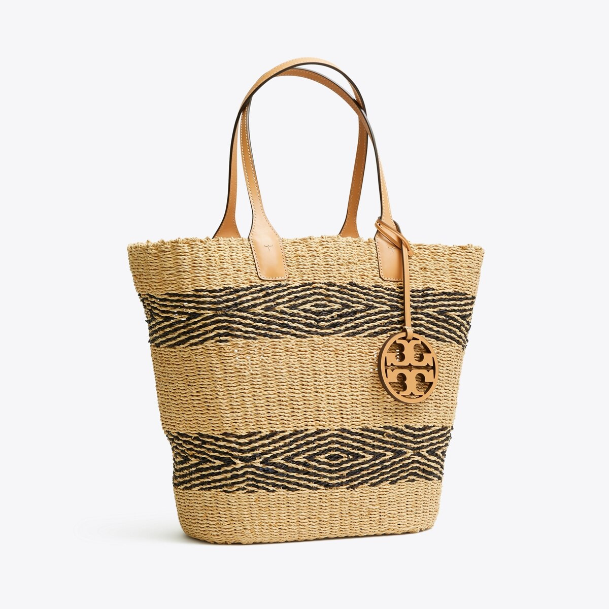 Tory Burch Miller Straw Stripe Tote: Women's Handbags | Tory Burch (US)