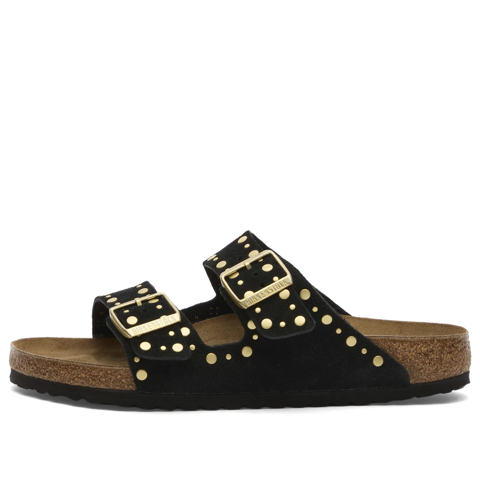 Birkenstock Women's Arizona Rivet in Black Suede, Size UK 4.5 | END. Clothing