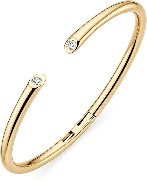 Gold Bangle Bracelets For Women, 14k Gold Filled Bangle Bracelets | Amazon (US)