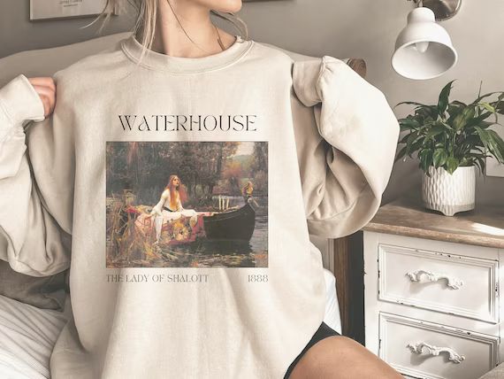 John William Waterhouse Sweatshirt Lady of Shalott Sweater - Etsy | Etsy (US)