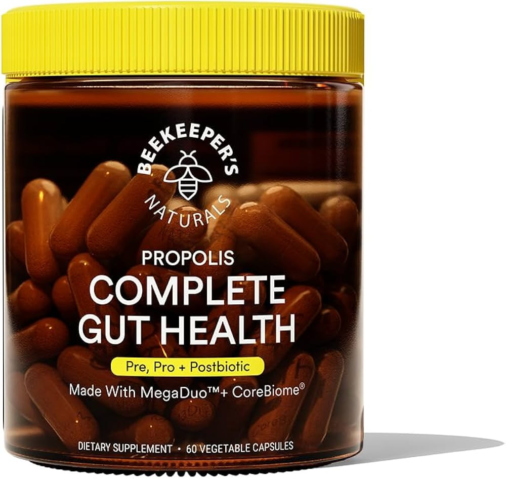 Beekeeper's Naturals Complete Gut Health, 3-in-1 Prebiotic, Postbiotic, Probiotics for Digestive ... | Amazon (US)