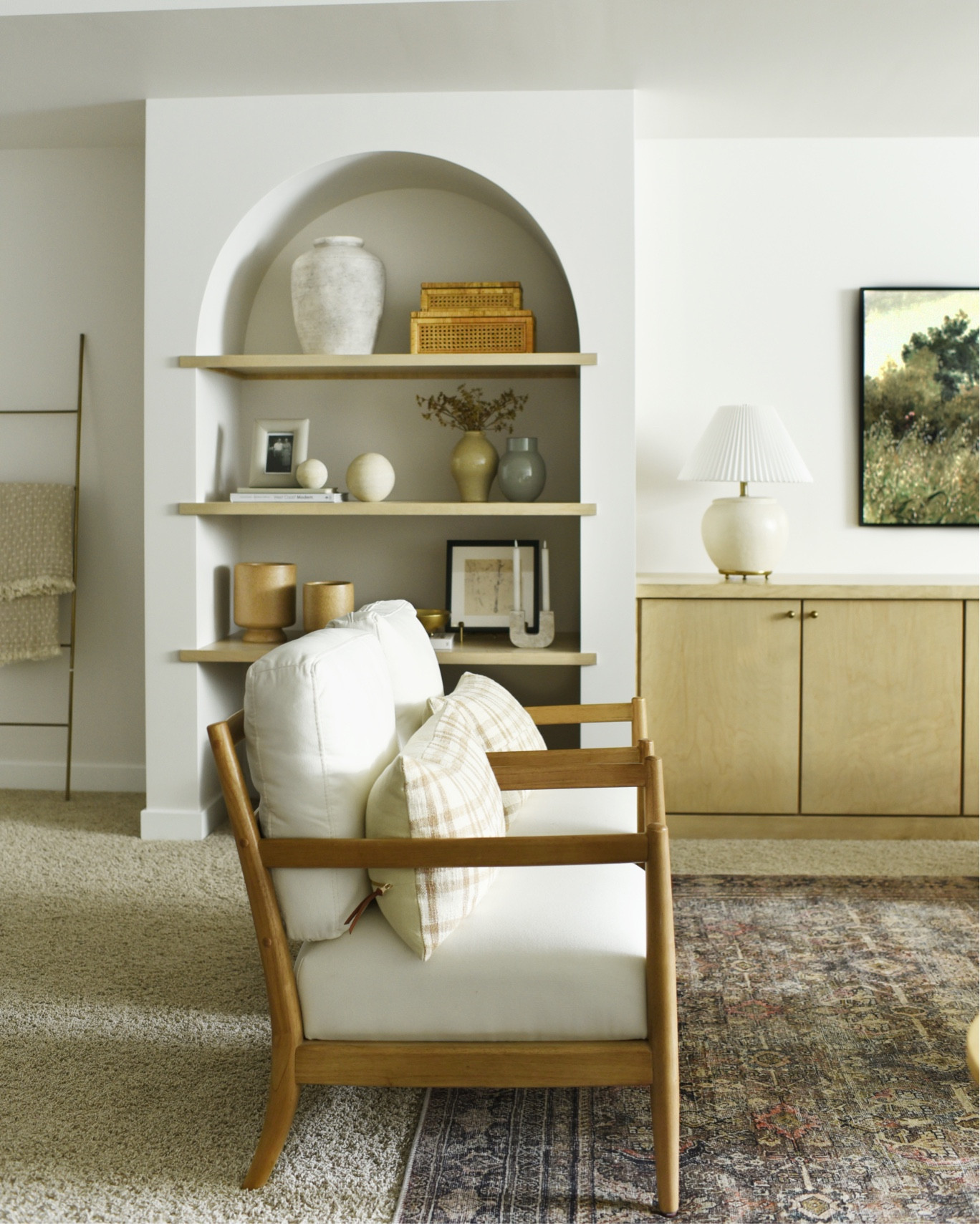 Most of my shelf decor I find at Target and Amazon.  I look for vases of varying heights, unique objects like these spheres, styling books, and art.

#LTKfamily #LTKhome #LTKFind