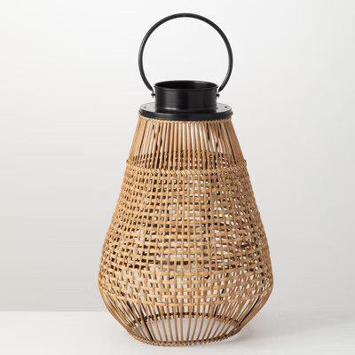 Sullivans Woven Rattan & Metal Lantern Candle Holder 24"H Brown | Target