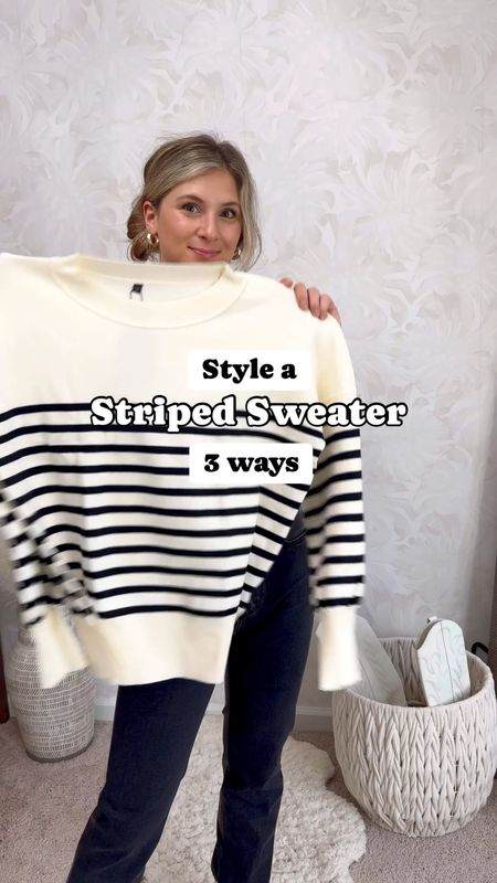 Comment “stripes” for the links to the sweater + outfits! Everything here are classic staples of mine - from jeans to jackets!! 

I love having both classic pieces that won’t go out of style + fun statement pieces in my closet! 

Follow for a mix of both! 

#amazonsweater #amazonfashionfinds #closetstaple #capsulewardrobe #capsulecloset #stripedsweater how to style, striped sweater, Amazon sweater, Amazon outfits, styling tips, how to style outfits, how to style winter outfit, leather skirt, Abercrombie jeans, fashion tips, styling tips, stylist tips, everyday fashion, classic style 

#LTKVideo #LTKstyletip #LTKfindsunder50