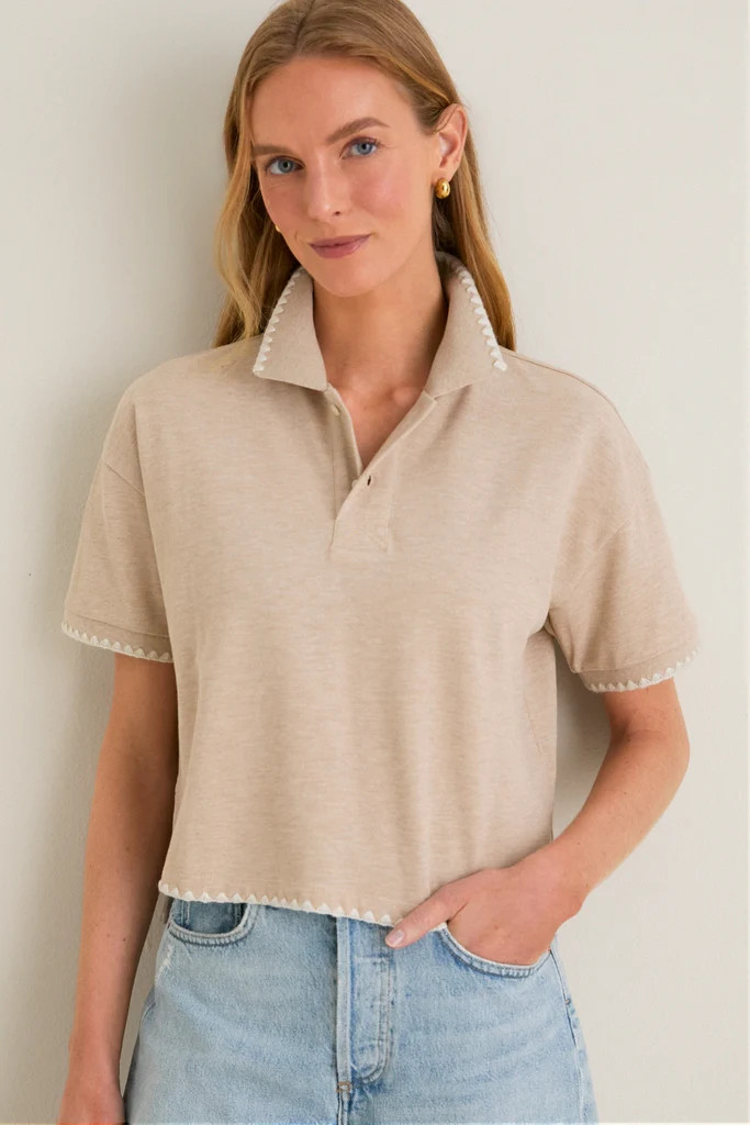 Sandstone Pique Holmes Boyfriend Polo | Tuckernuck (US)