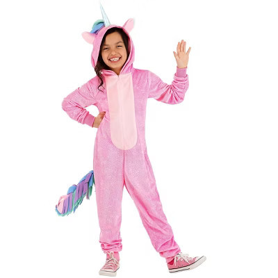 HalloweenCostumes.com Medium Girl Girl's Pink Glitter Unicorn Costume | Unicorn Halloween Costumes, Pink/Purple/Blue | Target