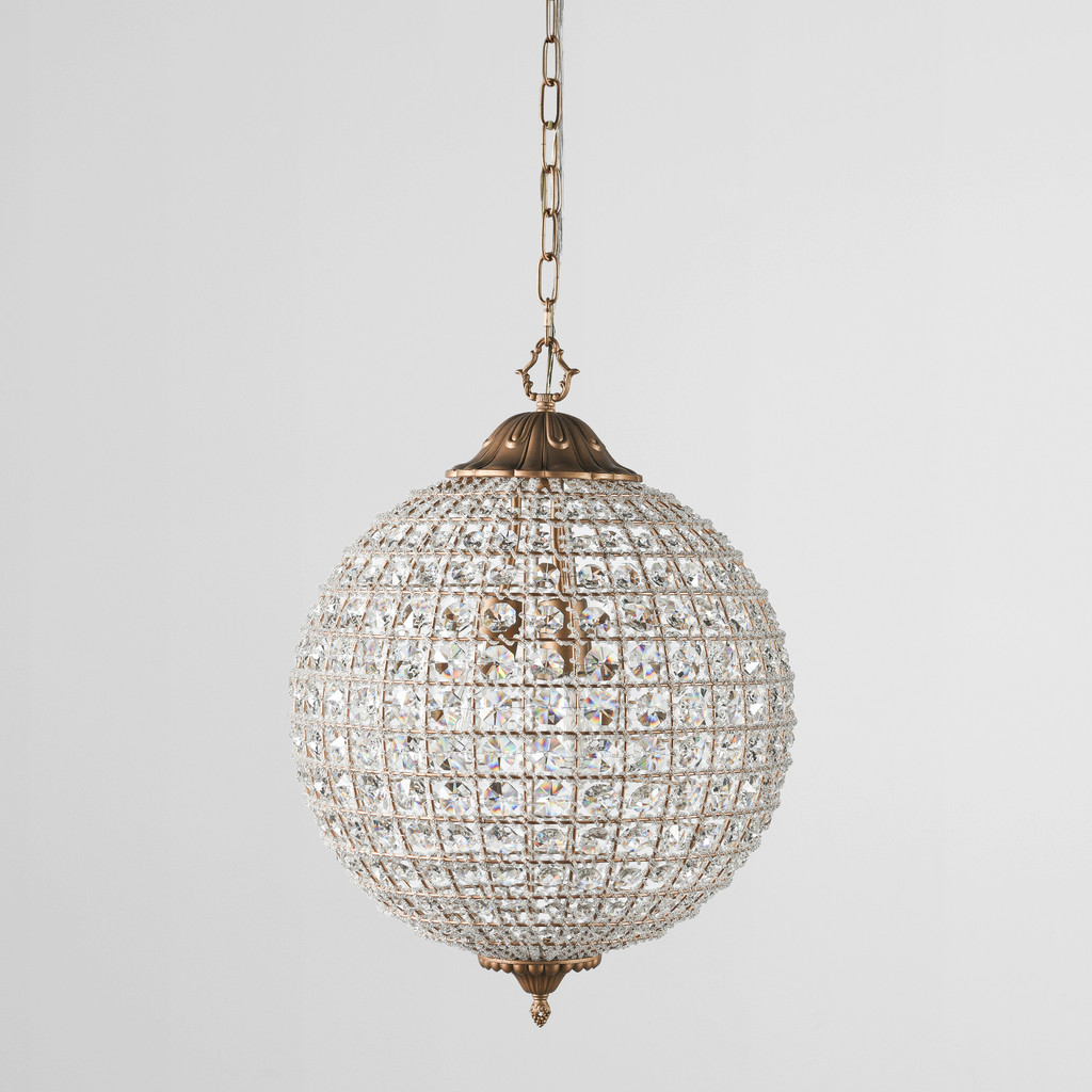Cimberleigh Chandelier Medium In Brass/Clear/Gold | 1stopbedrooms