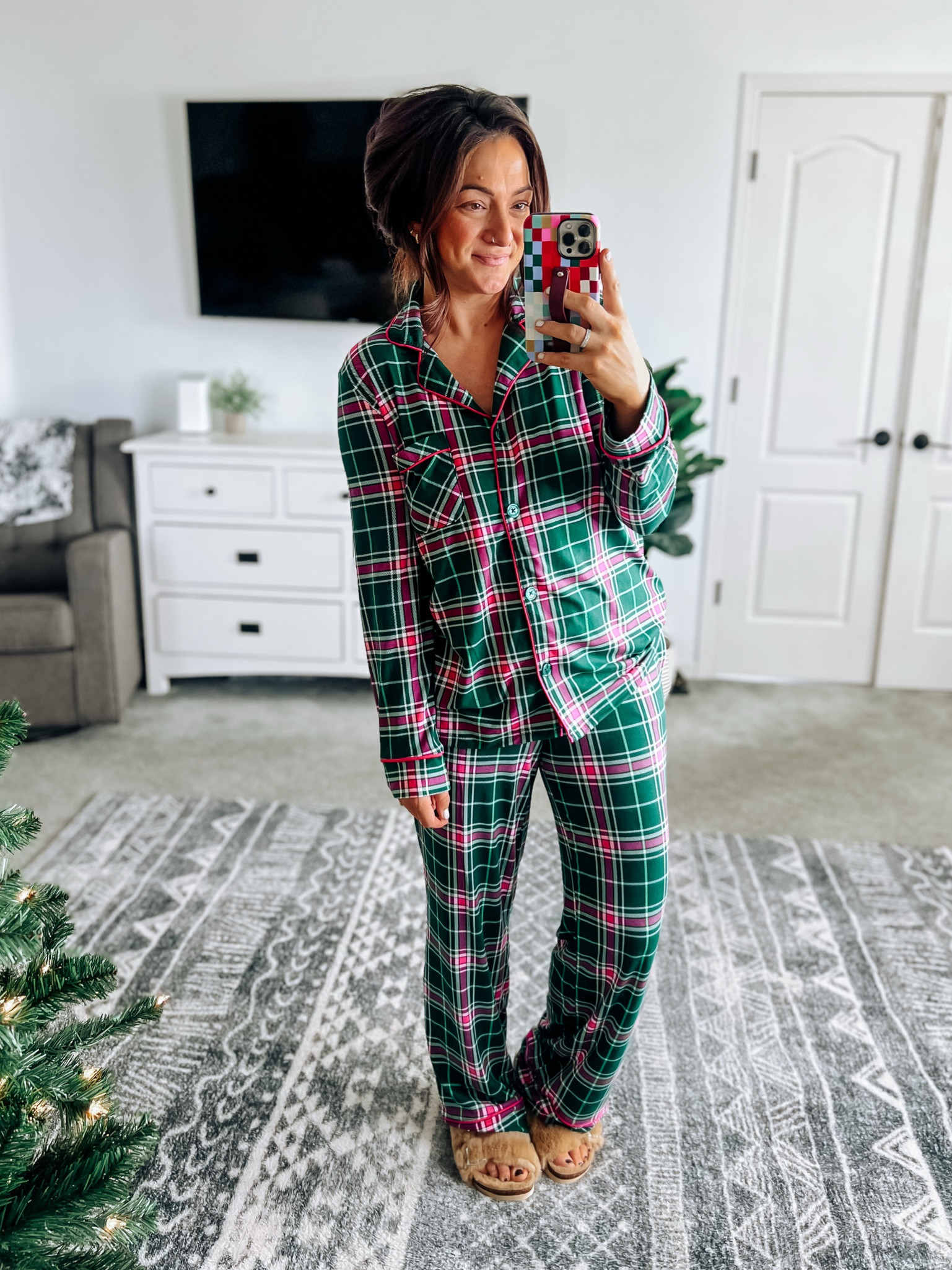 Christmas pjs and cozy slide sandals! Pjs on sale! TTS and super soft. Pockets,l and functional buttons

#LTKStyleTip #LTKHoliday #LTKSaleAlert