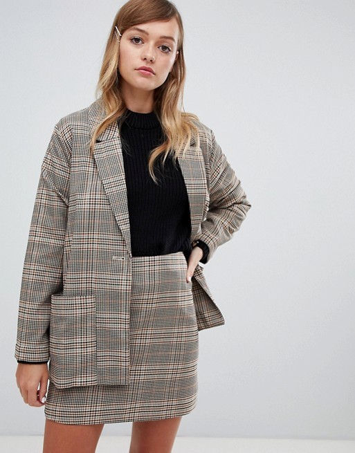 Monki Oversized Check Blazer Two-piece | ASOS US