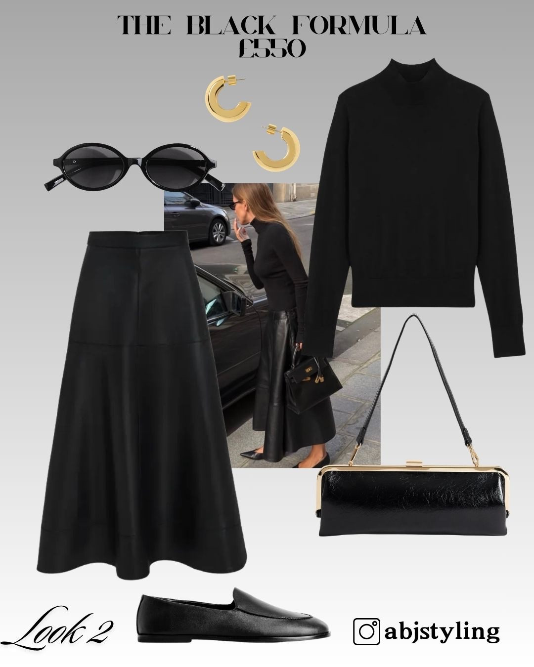 Same idea, but with stronger leather, cleaner accessories and a slightly sharper finish.

Styling tip: an all-black outfit needs different finishes. Matte knit + smooth leather + gold jewellery gives the colour depth.

#LTKautumn #LTKuk #LTKeurope