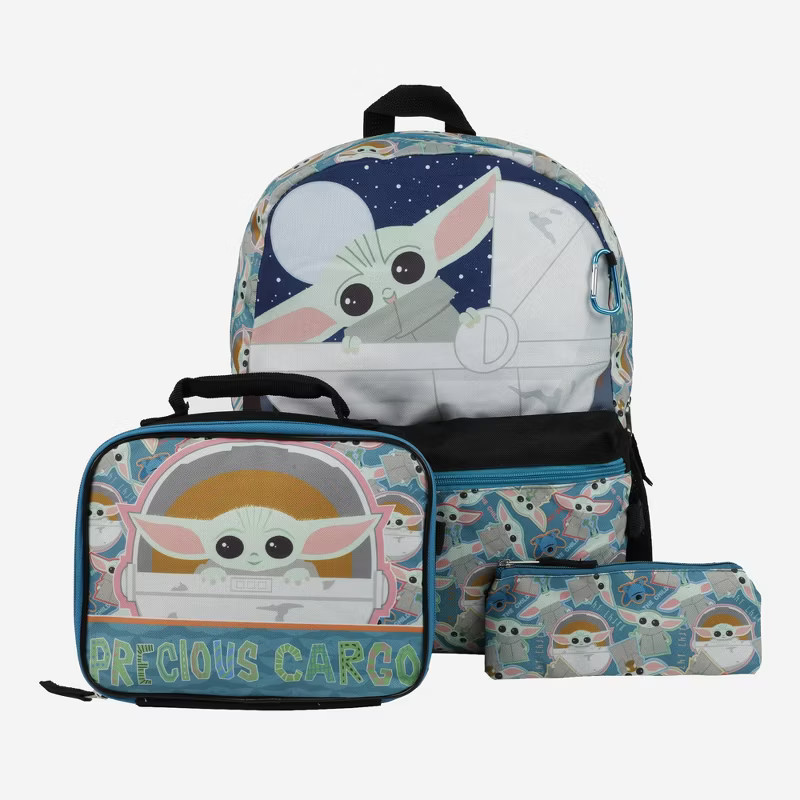 Star Wars: The Mandalorian Kids' 5pc Backpack Set - Black | Target