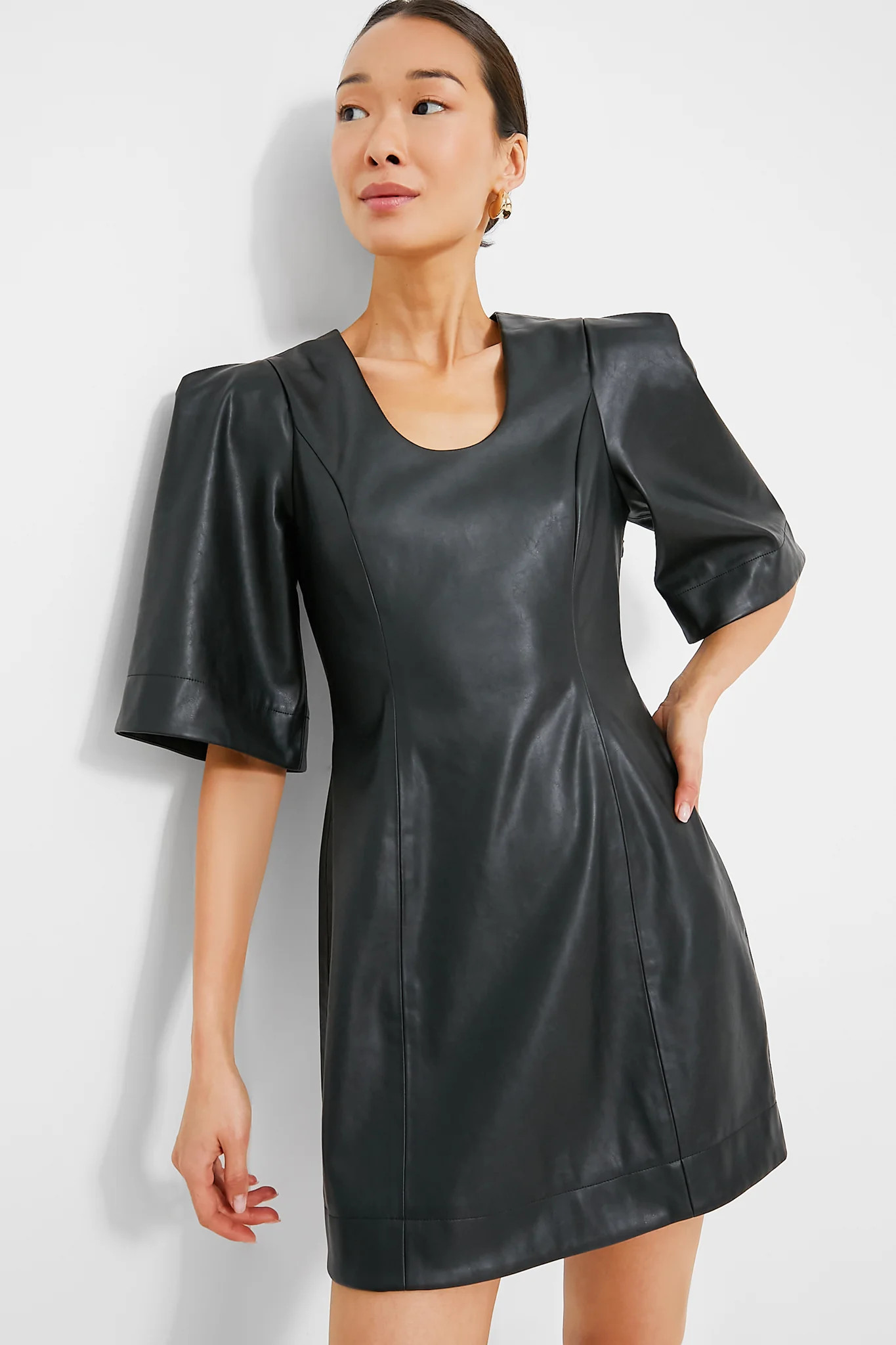 Black Leather Ariella Dress | Tuckernuck (US)