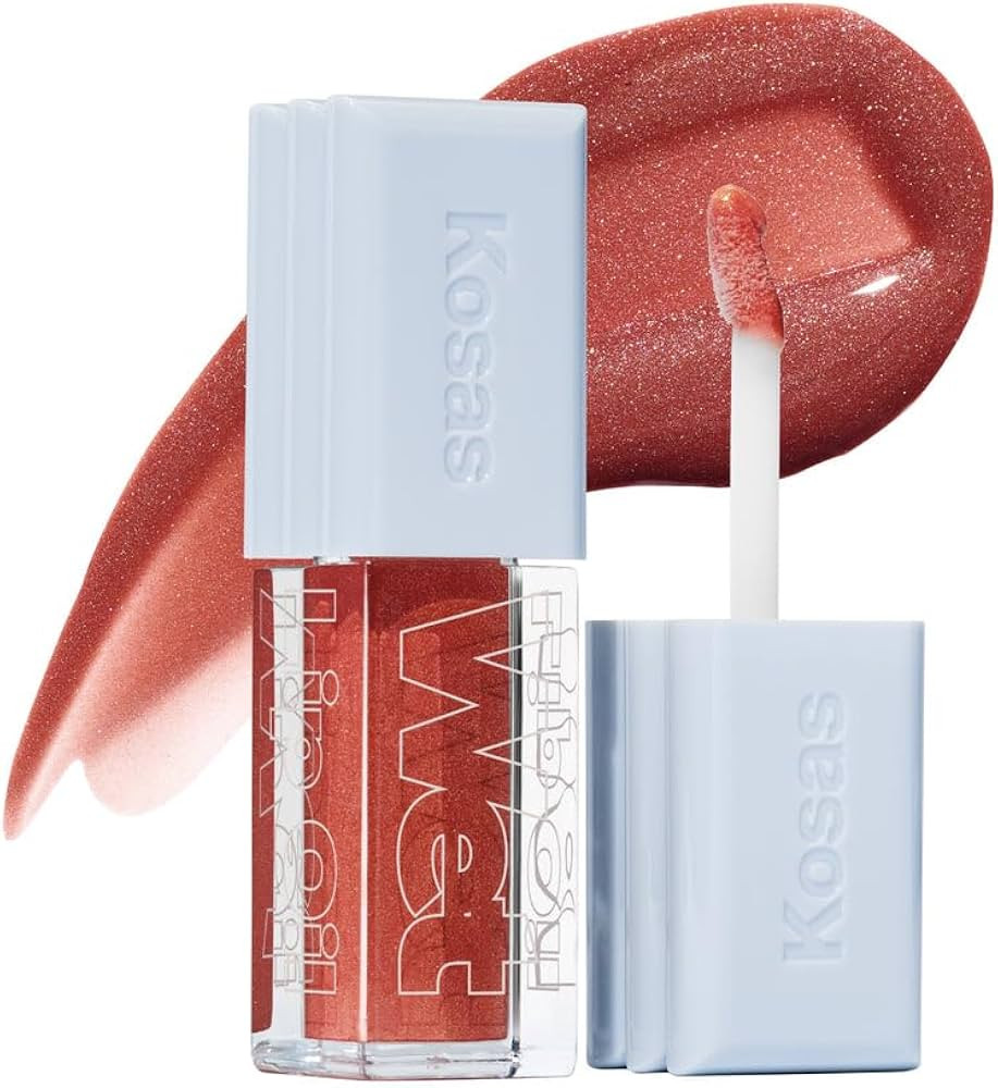 Kosas Wet Lip Oil Gloss - Hydrating Lip Plumping Treatment with Hyaluronic Acid & Peptides, Non-S... | Amazon (US)