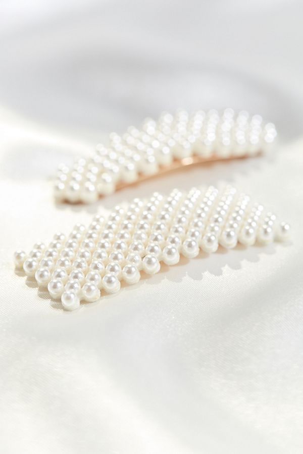 Pearl Teardrop + Square Hair Clip Duo | Urban Outfitters (US and RoW)