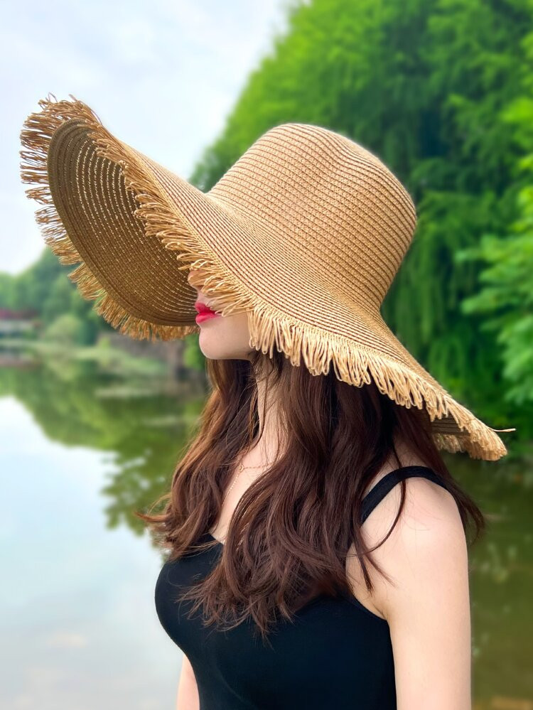 Raw Hem Straw Hat | SHEIN