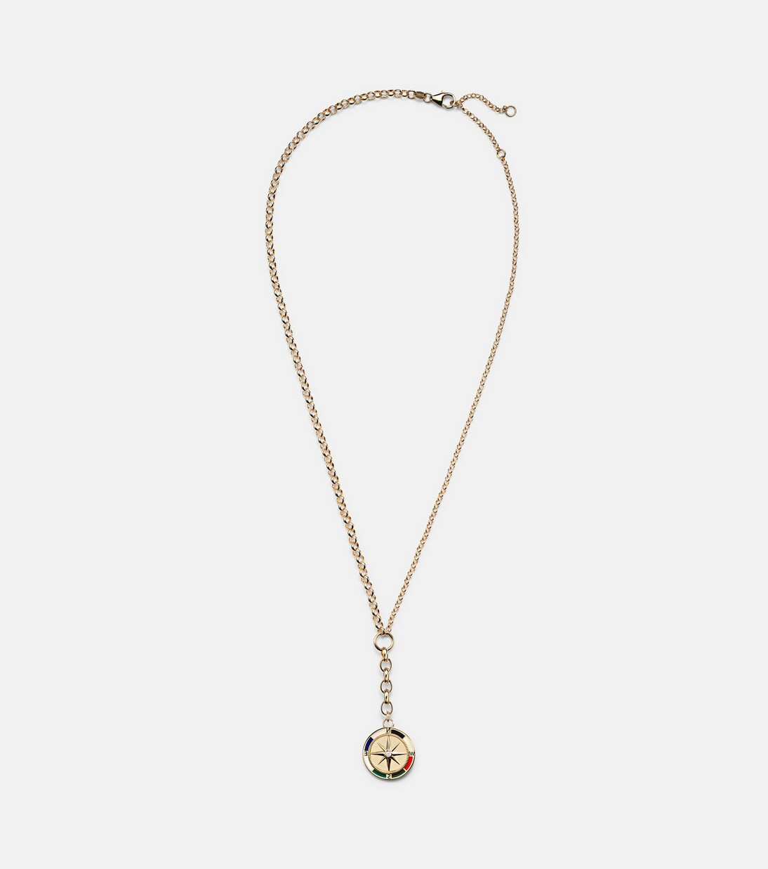 Internal Compass 18kt gold necklace with diamond and enamel | Mytheresa (INTL)