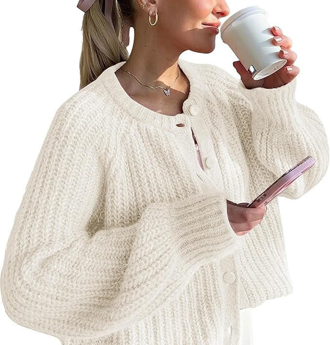 Crochet Cardigan Sweaters Tops Jackets Coat | Amazon (US)