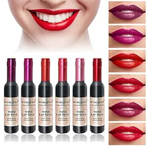 WYBLZPXZ 6 Colors Wine Lip Tint,Liquid Wine Lipstick,Wine Tint Lip Stain,Matte Long Lasting Water... | Amazon (US)