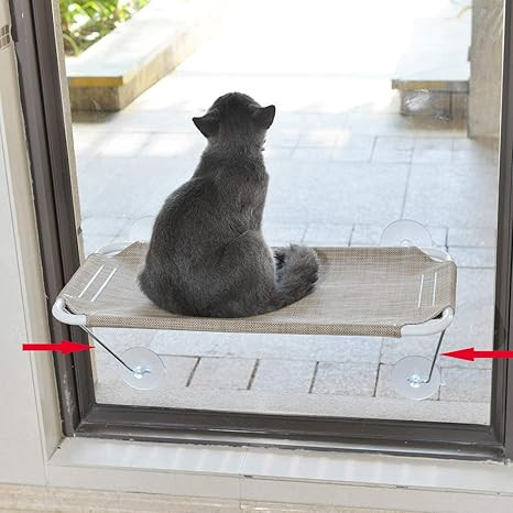 LSAIFATER All Around 360° Sunbath and Lower Support Safety Iron Cat Window Perch, Cat Hammock Wi... | Amazon (US)