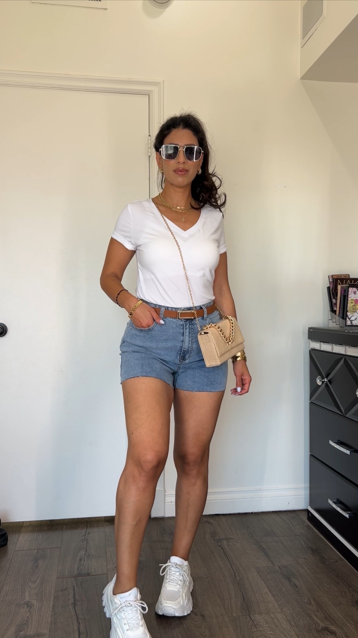 Casual mom style for spring 
Amazon denim shorts size 4 - so stretchy, longer length and soft denim fabric 

#LTKSeasonal #LTKFindsUnder50 #LTKStyleTip