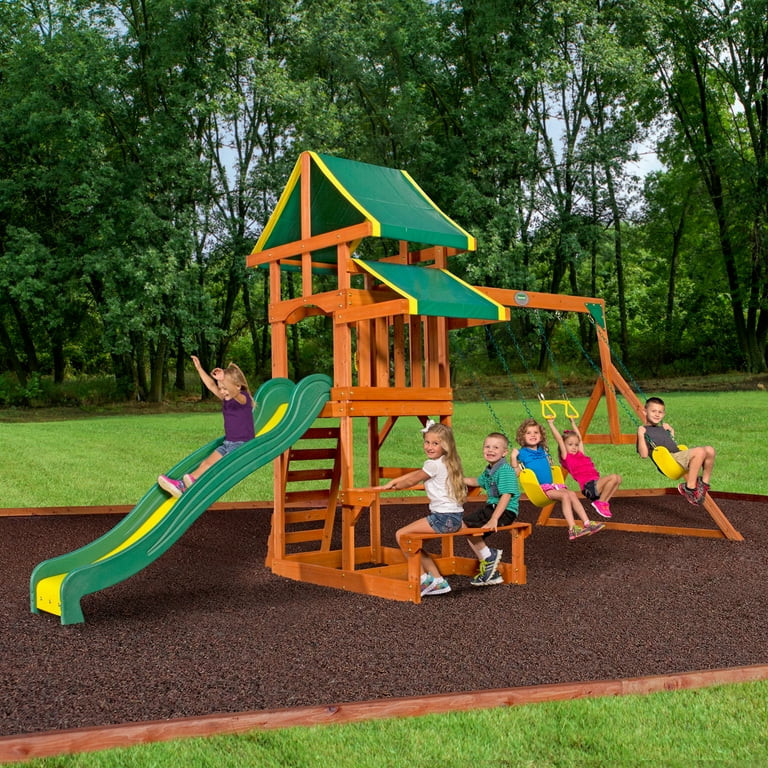Backyard Discovery Tucson Cedar Wooden Swing Set | Walmart (US)