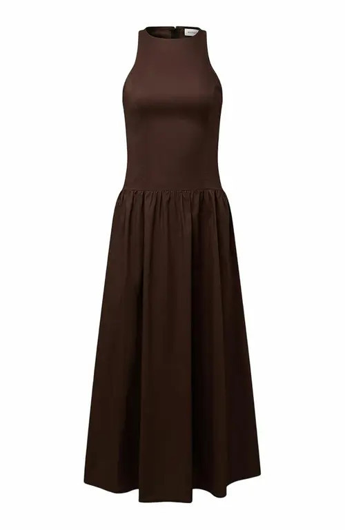 WeWoreWhat Halter Midi Dress in Brown at Nordstrom, Size Xx-Small | Nordstrom