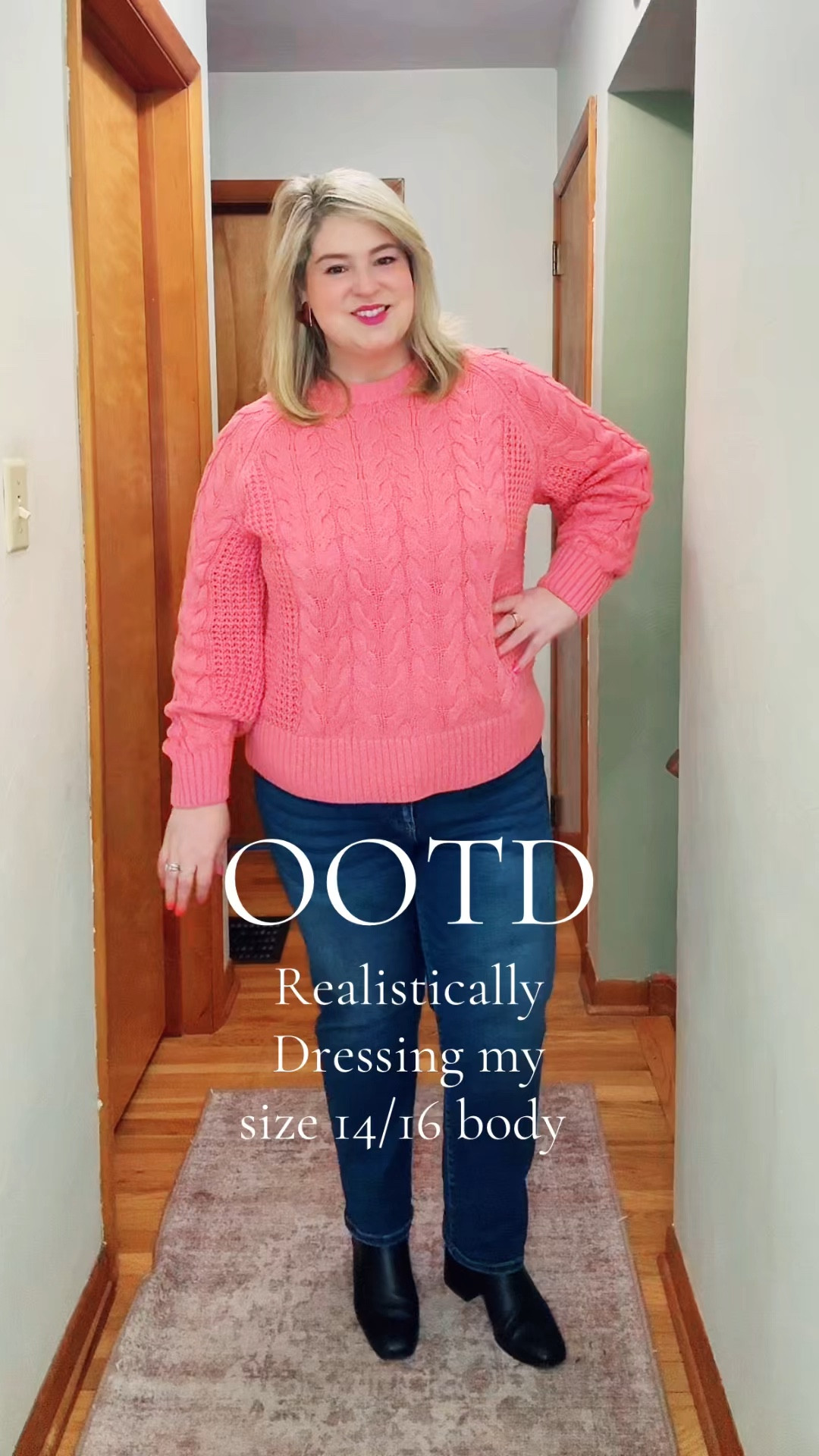 Pink Sweater & Heart Earrings this frigid February! #ootd #midlifemagic #curvyfashion #affirmations

#LTKSeasonal #LTKootd #LTKBeauty