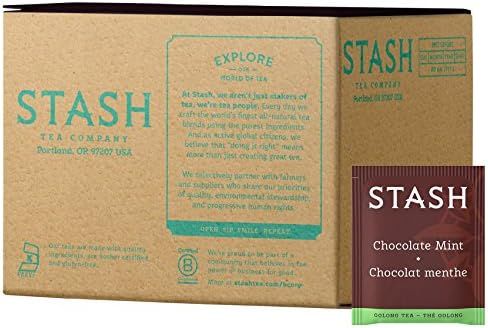 Stash Tea Chocolate Mint Wuyi Oolong Tea 100 Count Tea Bags in Foil (packaging may vary) Individu... | Amazon (US)