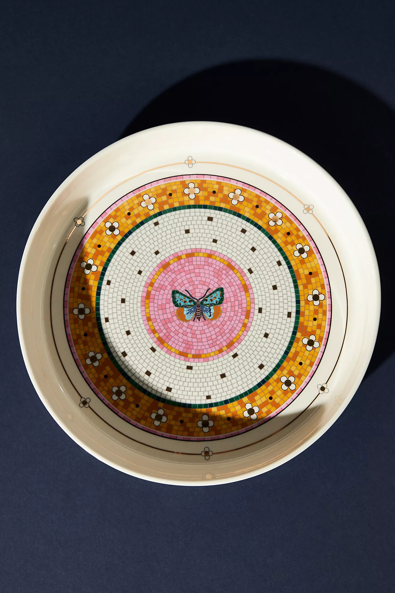 The Bistro Tile Stoneware Pie Dish: Garden Edition | Anthropologie (US)