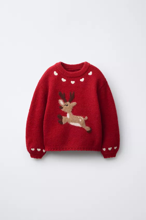 REINDEER PRINT KNIT JUMPER | Zara US