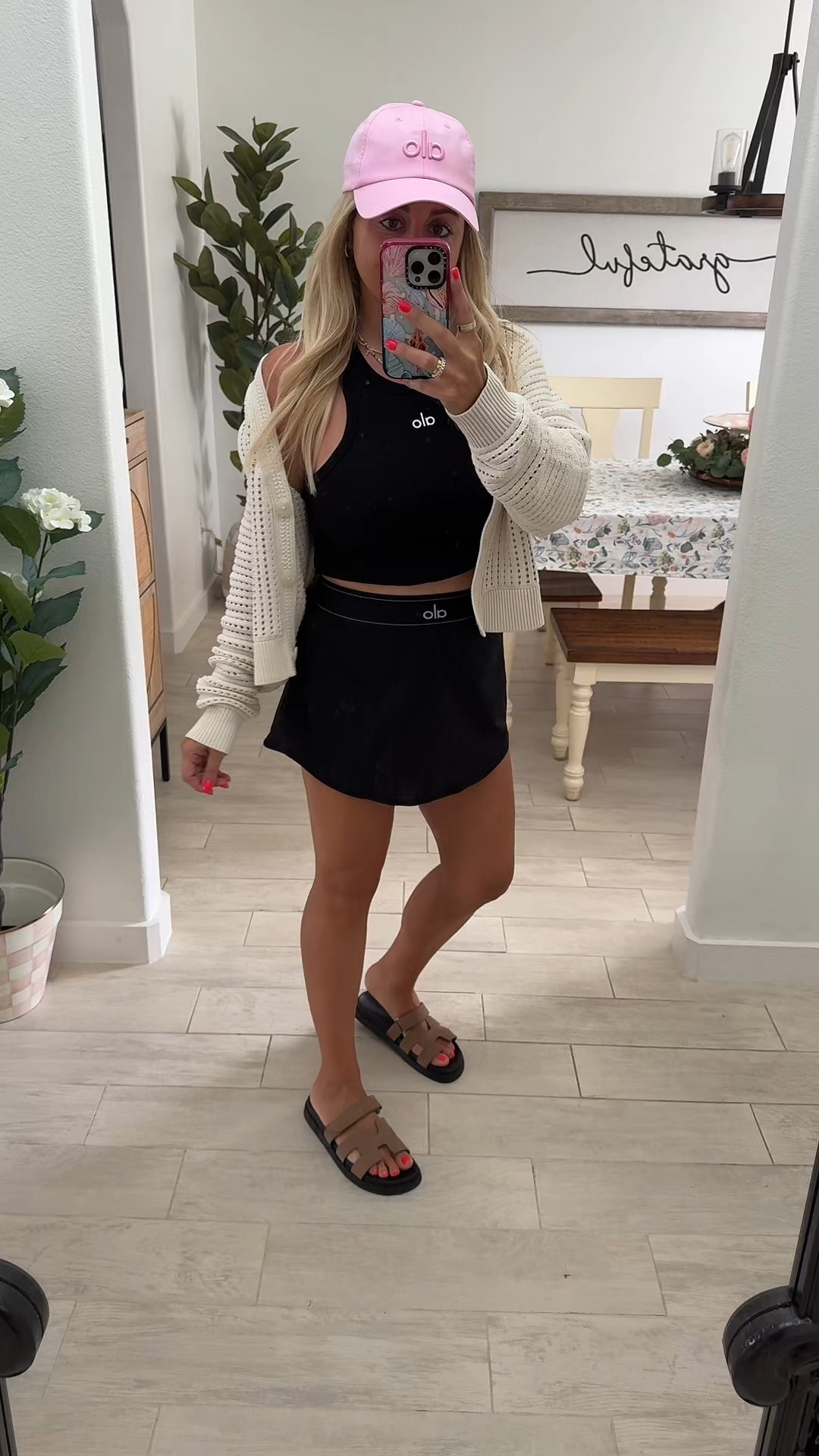 Casual summer outfit 
Cardigan small
Alo set small
Sandals up 1/2 a size 
Summer date night outfit 

#LTKFindsUnder100 #LTKShoeCrush #LTKSaleAlert