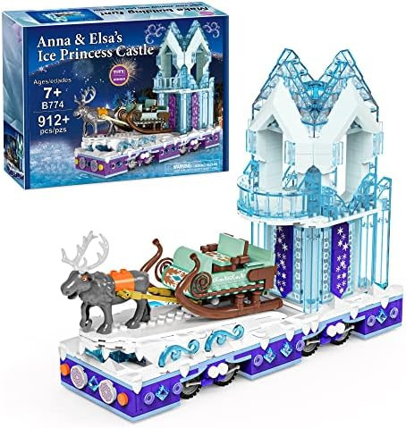 Educiro Frozen Ice Princess Castle with Reindeer Sven moveable Toy Building Set for Kids, Girls, and | Amazon (US)