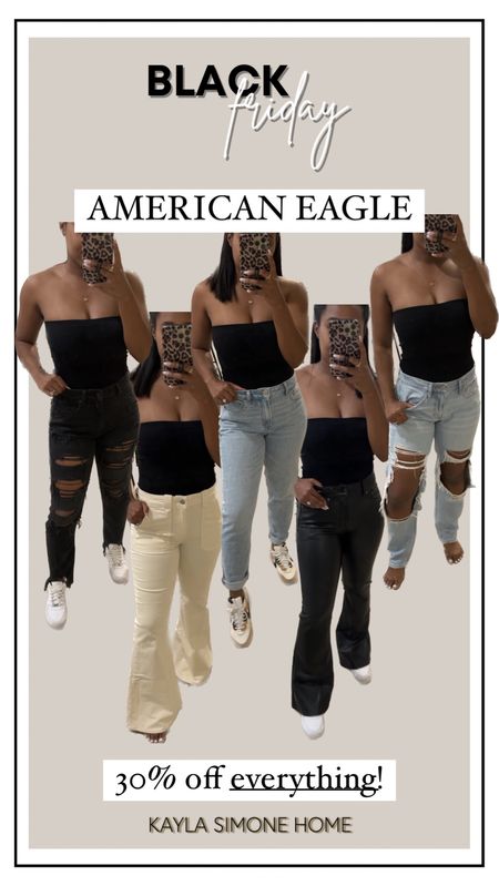 30% off everything at American Eagle! Wearing the mom jeans, corduroy pants, and vegan leather pants in a 4 regular!

#LTKunder100 #LTKCyberweek #LTKsalealert