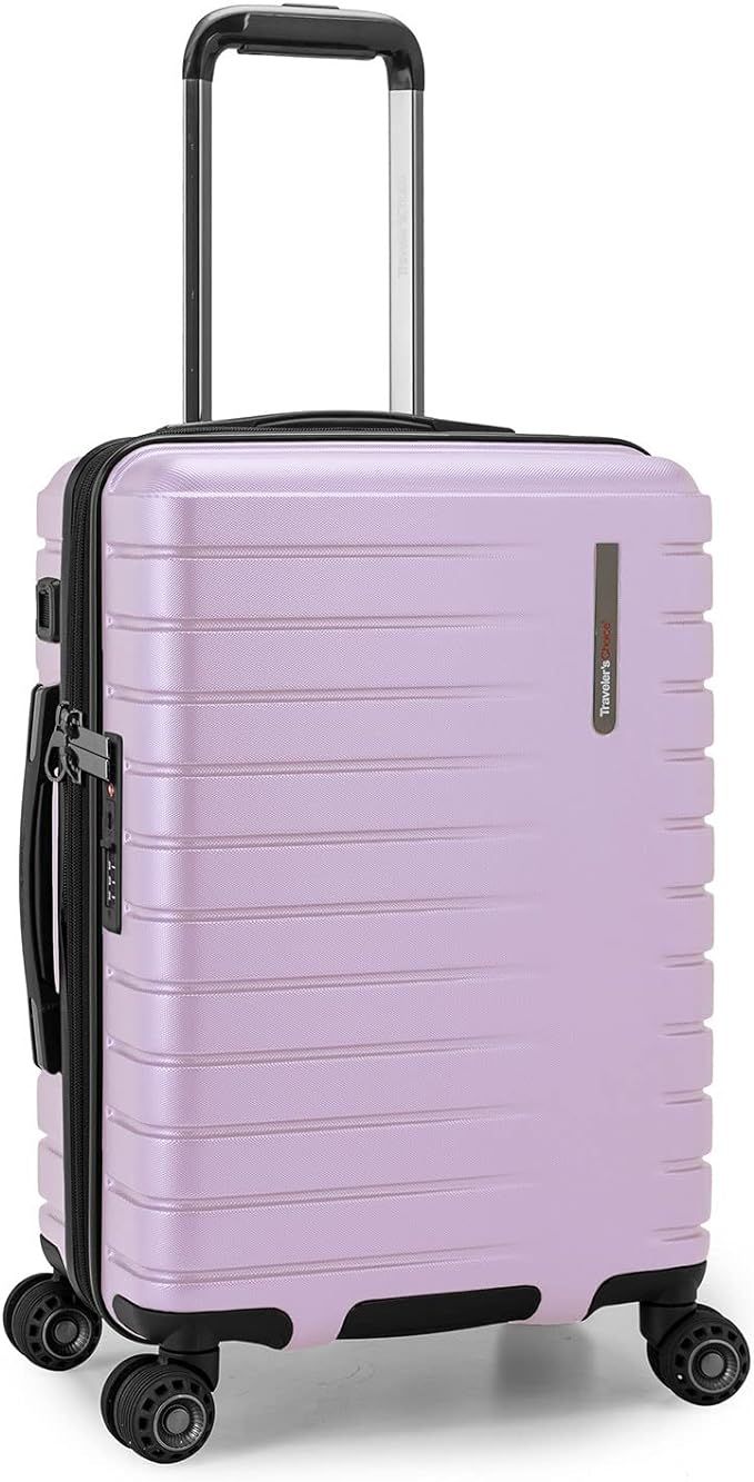 Traveler's Choice Archer Polycarbonate Hardside Spinner Luggage Set, Purple, Carry-On 21-Inch | Amazon (US)