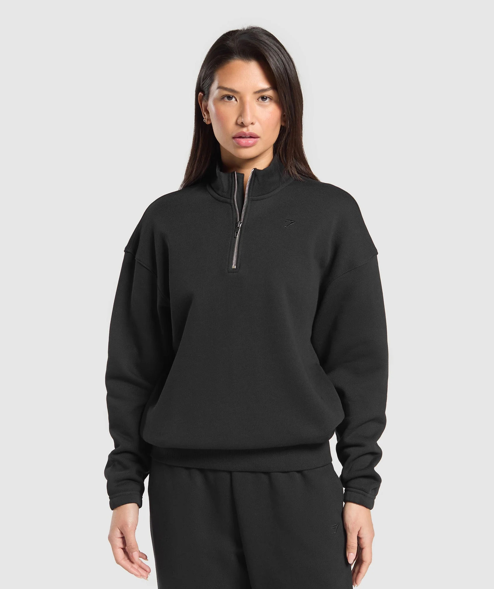 Gymshark Rest Day Sweats 2.0 1/4 Zip Pullover - Black | Gymshark UK