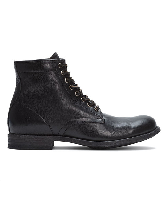 Frye Women's Casual boots BLACK - Black Tyler Leather Lace-Up Boot - Women | Zulily