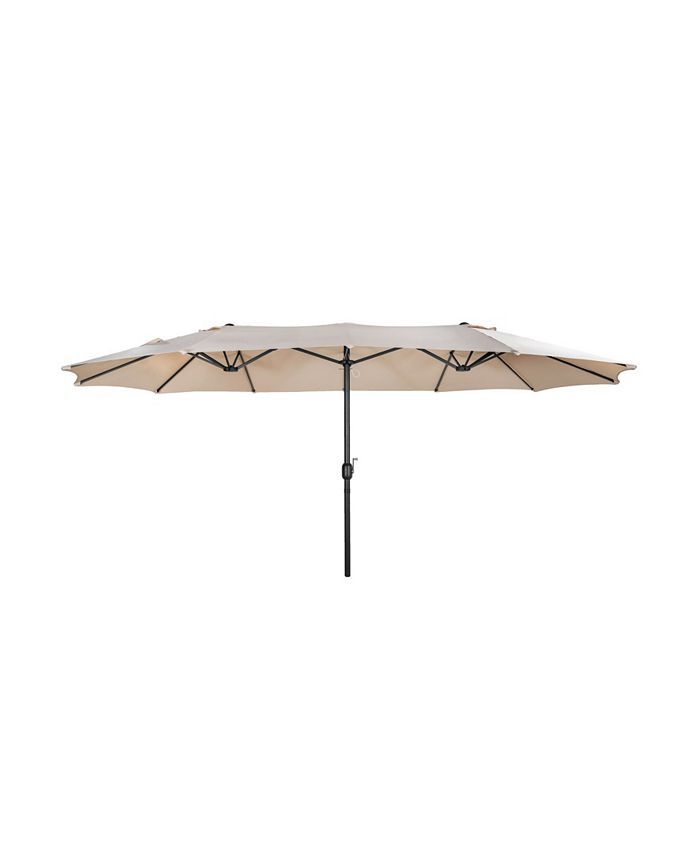 Westin Furniture 15' x 9' Double Sided Outdoor Twin Patio Market Table Umbrella & Reviews - Furni... | Macys (US)