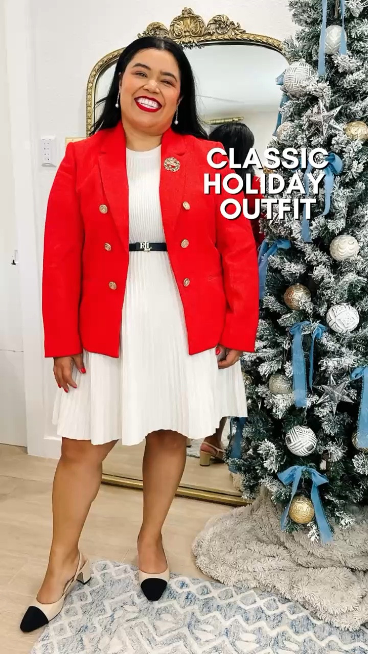 The perfect classic holiday look! 

Macy’s, plus size, mid size, Macy’s style crew, red blazer, Christmas blazer, holiday outfit, holiday party, work wear, in office look, plus size blazer, Ralph Lauren, smiles and pearls 

#LTKHoliday #LTKMidsize #LTKPlusSize