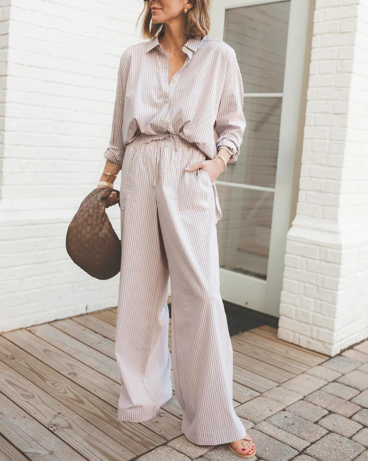 Splendid x @Cellajaneblog Poplin Wide Leg Pant | Splendid